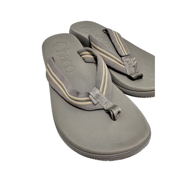 Chaco Chillos Sadie Gray Flip Flops Sandals Thong Mens Size 9 - Picture 4 of 6